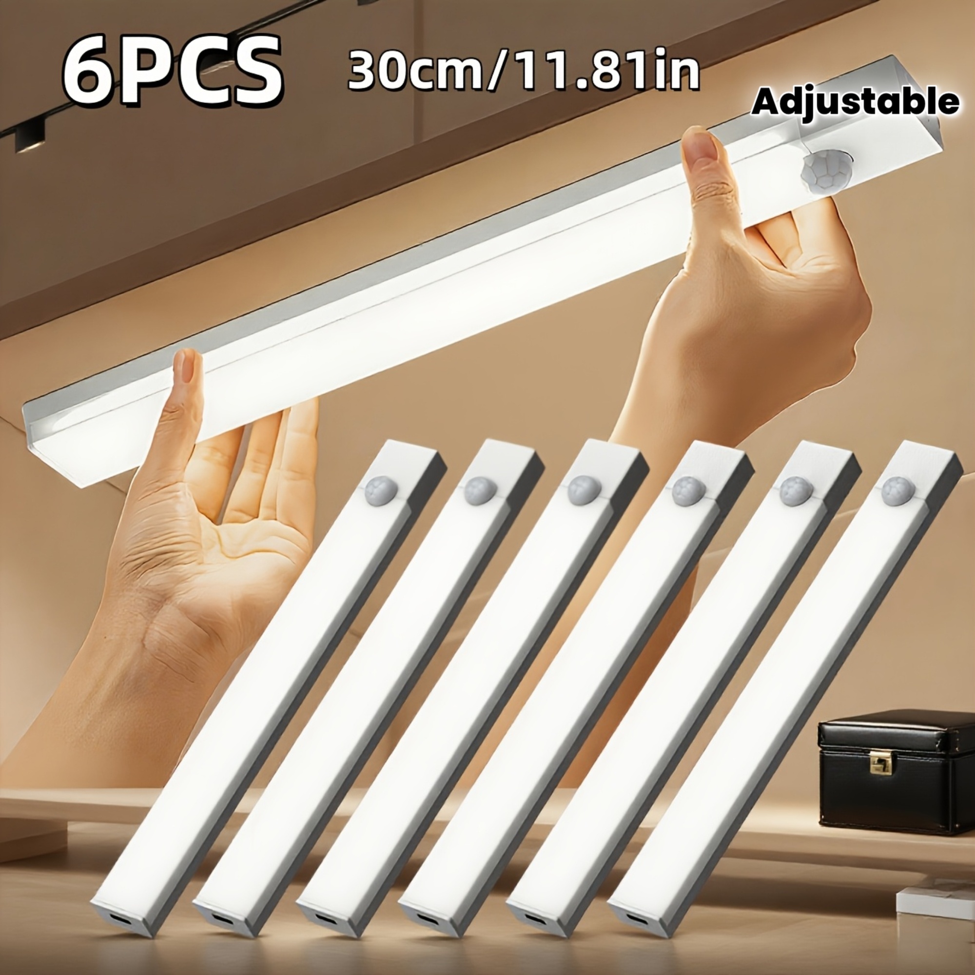 LED Motion-Sensor Cabinet Lights (3-Pack)